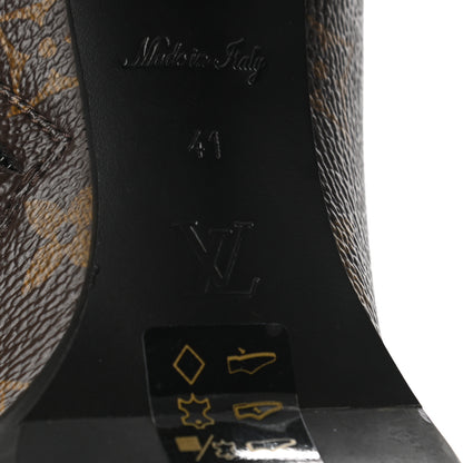 Louis Vuitton Patent Calfskin Monogram Star Trail Ankle Boots 41 Black 6 of 9