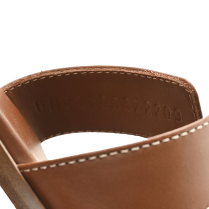 Hermes Box Calfskin Oran Sandals 36.5 Gold 9 of 9
