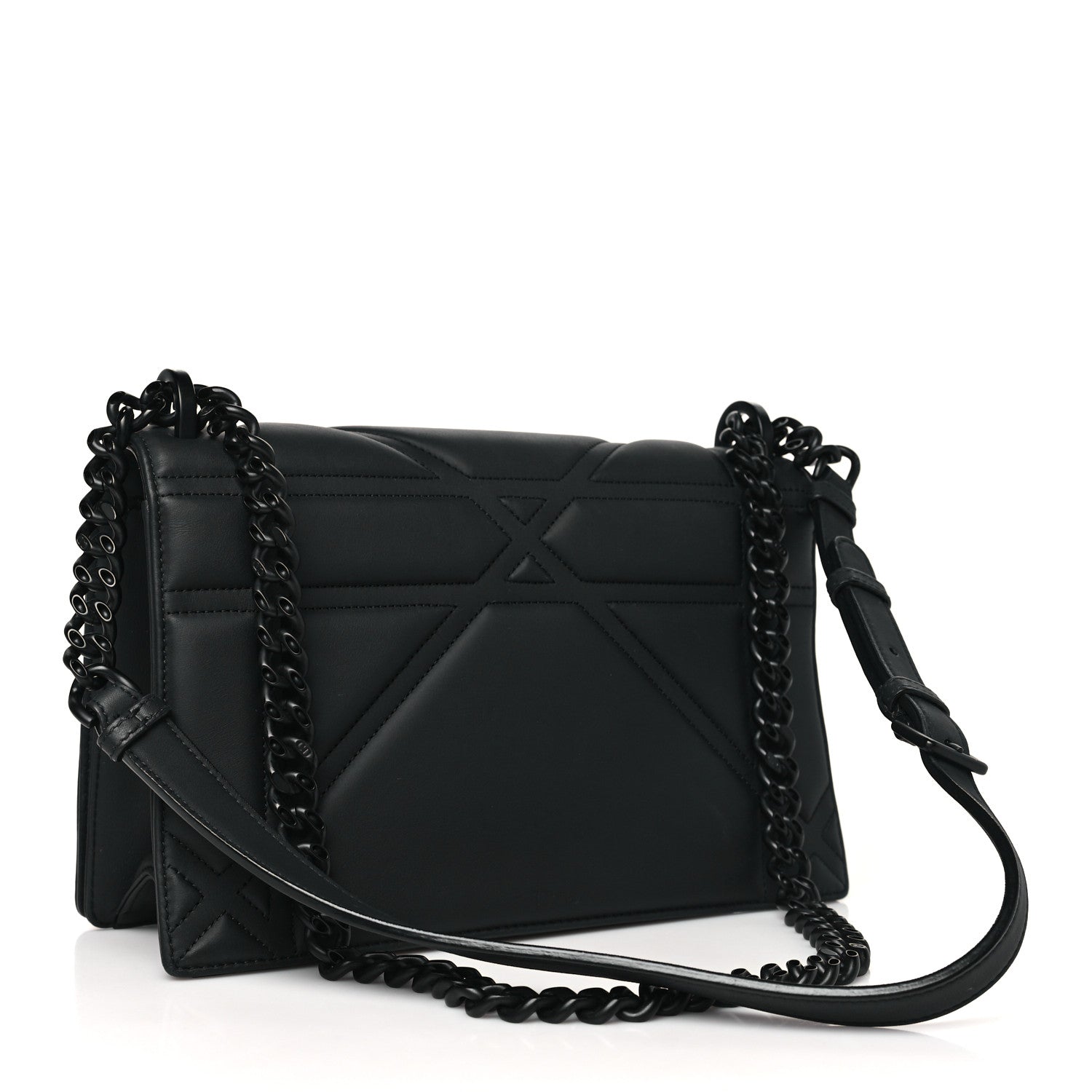 Christian Dior Ultra Matte Calfskin Studded Medium Diorama Flap Bag Black 3 of 11