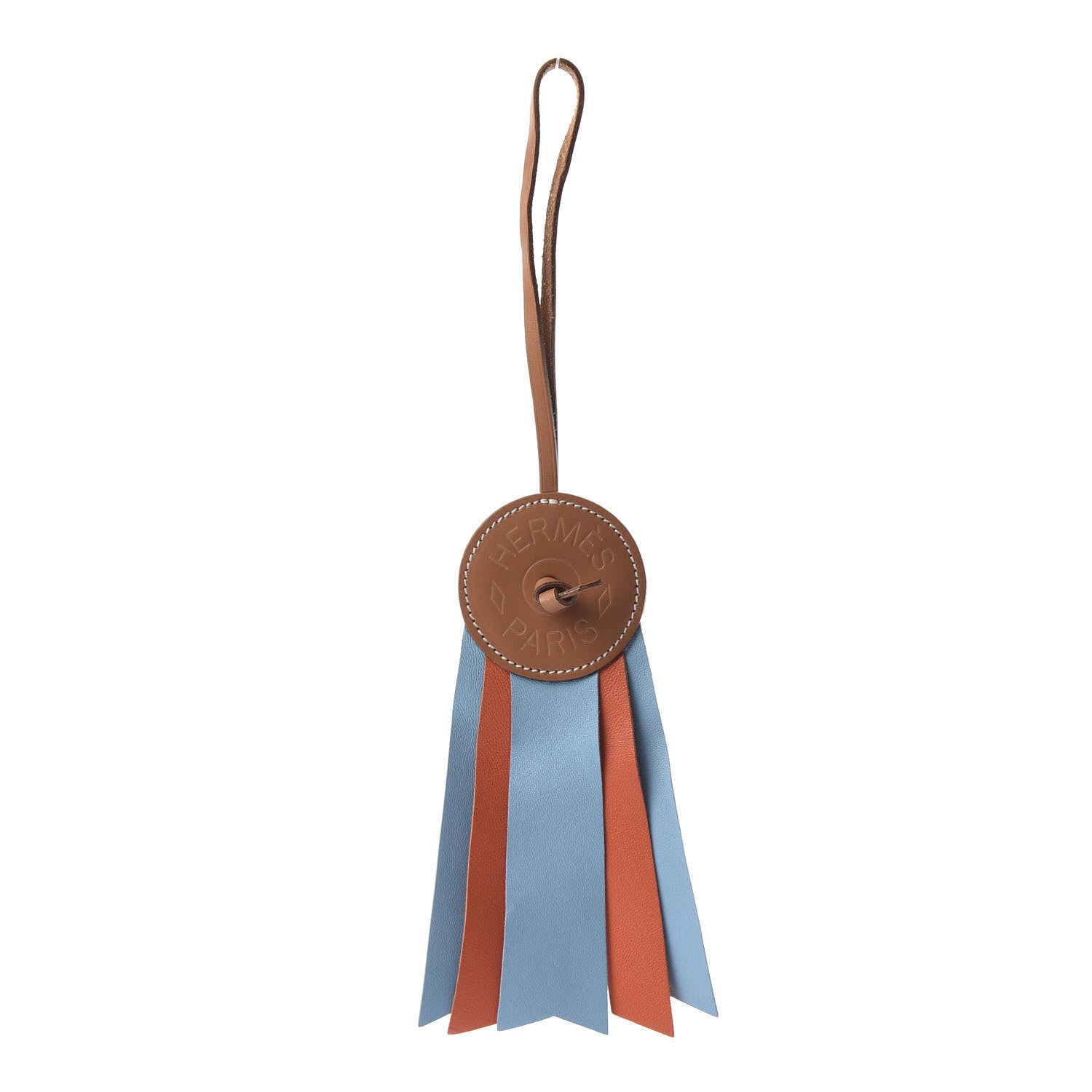 Hermes Vache Hunter Milo Lambskin Paddock Flot Bag Charm Multicolor 1 of 4