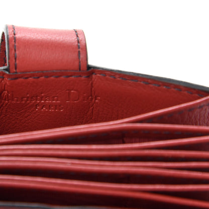 Christian Dior Lambskin Studded Cannage Lady Dior 5-Gusset Card Holder Red 6 of 6