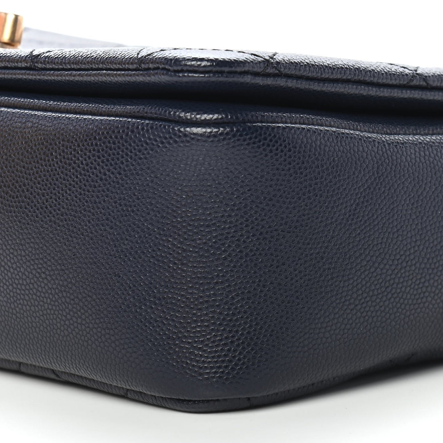 Caviar Quilted Small Fashion Therapy Flap Bag Navy Blue