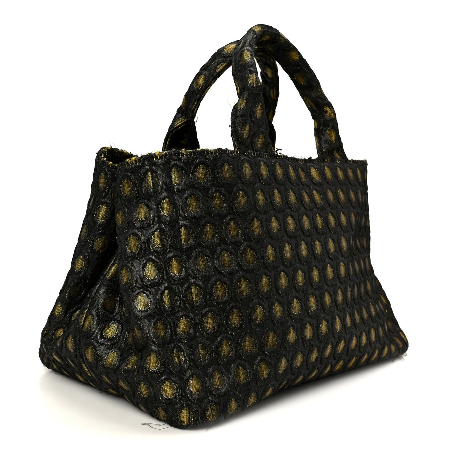 Tessuto Jacquard Canapa Tote Giallo