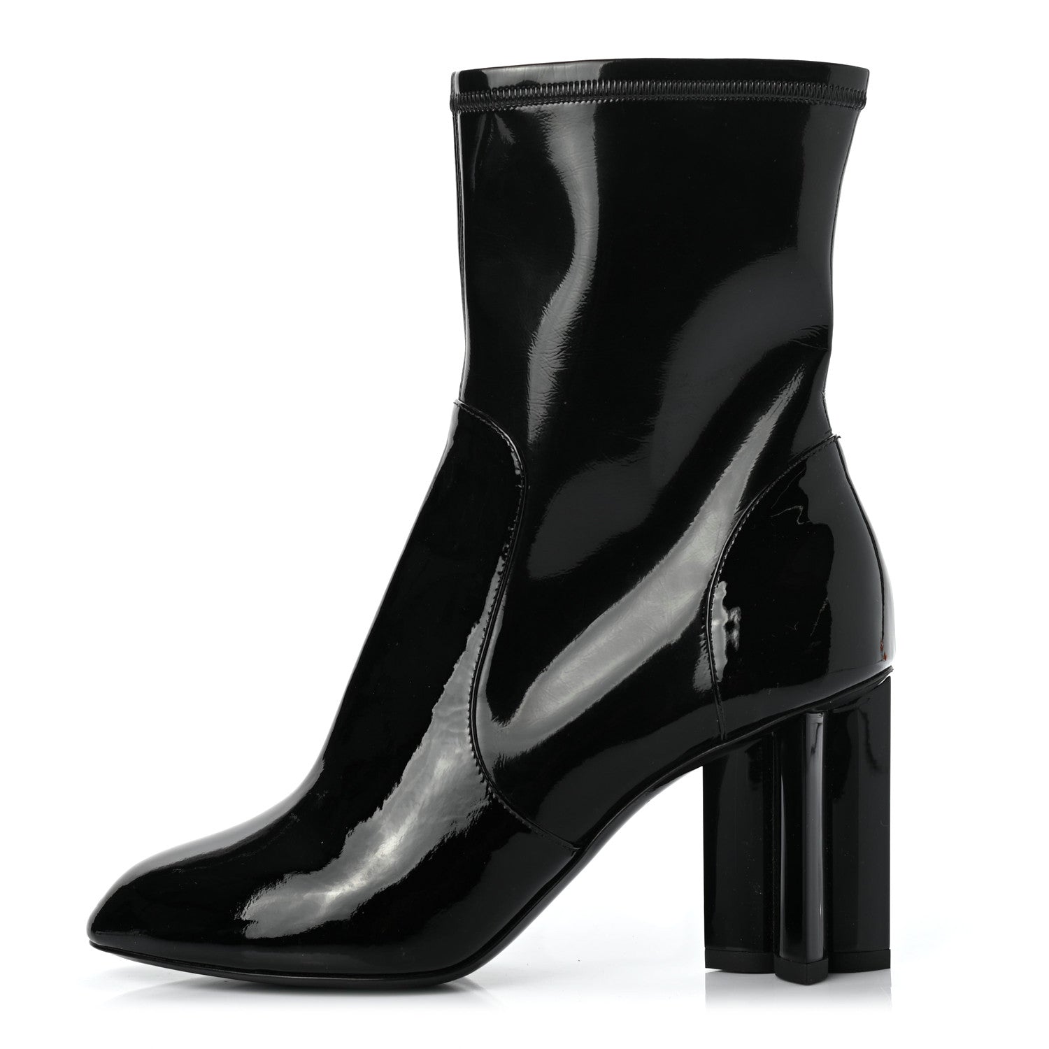 Louis Vuitton Patent Silhouette Ankle Boots 35.5 Black 1 of 9