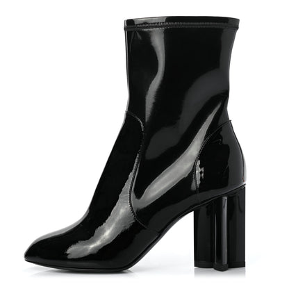 Louis Vuitton Patent Silhouette Ankle Boots 35.5 Black 1 of 9