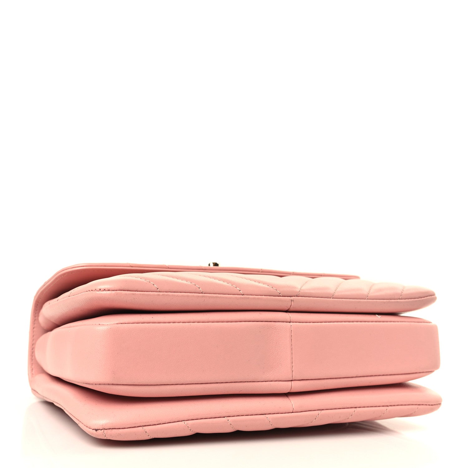 Chanel Lambskin Chevron Quilted Small Trendy CC Dual Handle Flap Bag Light Pink 4 of 9