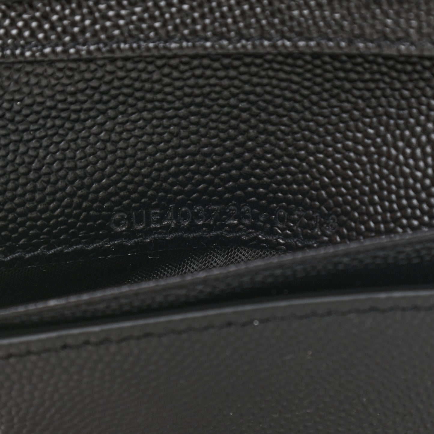 Grain De Poudre Matelasse Chevron Monogram Compact Zip Around Wallet Black