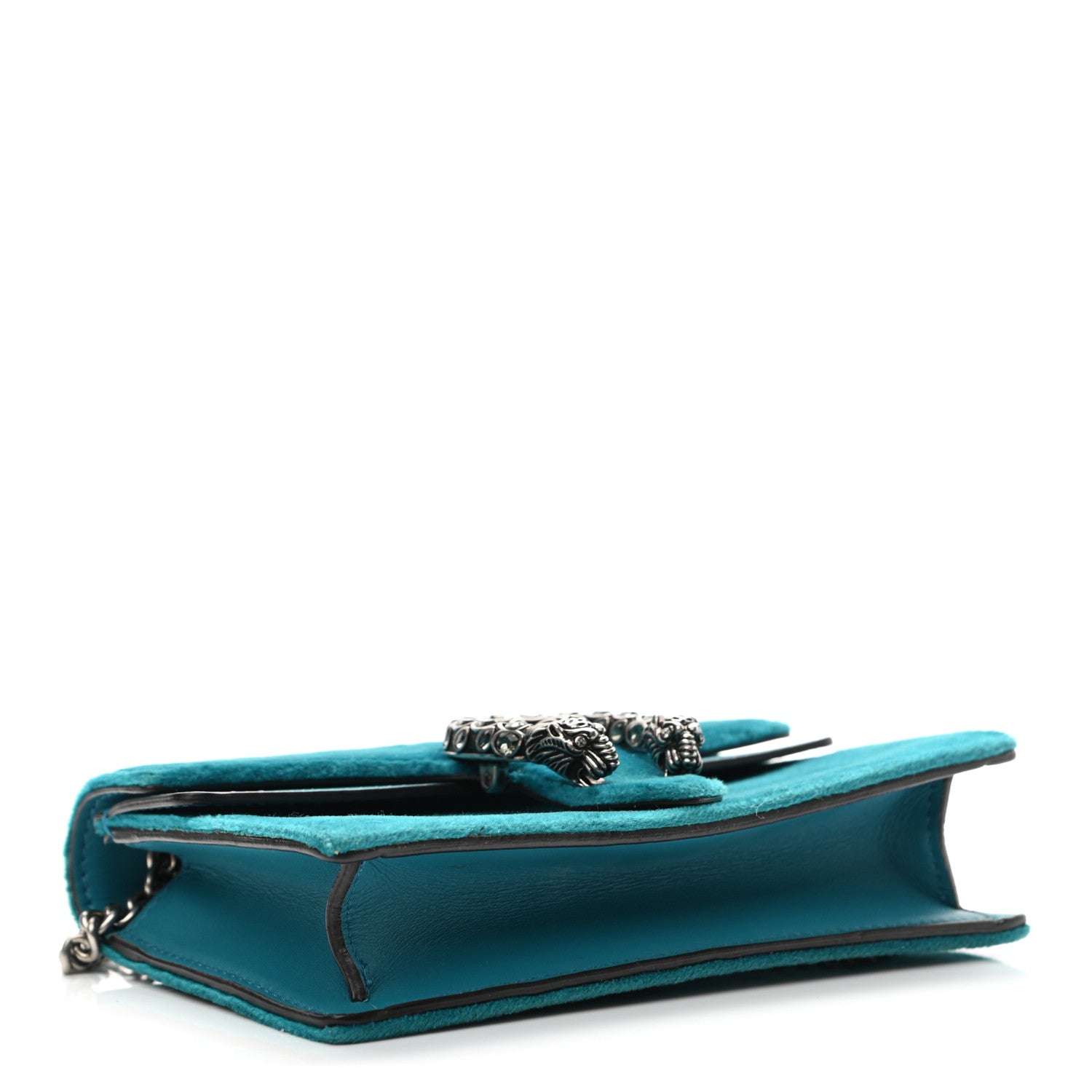 Gucci Velvet Super Mini Dionysus Shoulder Bag Pavone Cyan 4 of 11