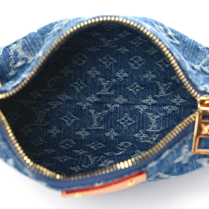 Louis Vuitton Monogram Denim Hills Pochette Blue 5 of 10