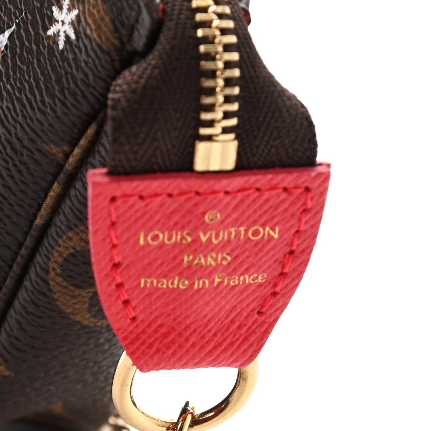 Monogram 2021 Christmas Animation London Mini Pochette Accessories Red