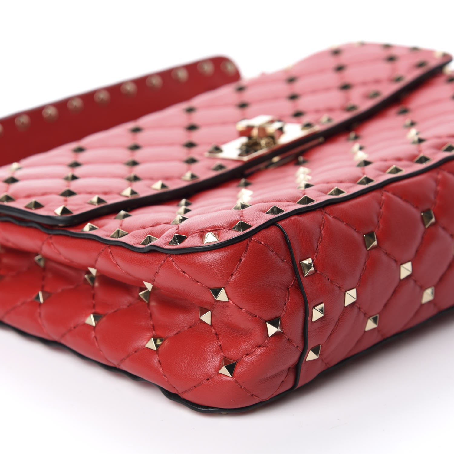 Valentino Garavani Nappa Medium Rockstud Spike Shoulder Bag Rosso Valentino 6 of 9