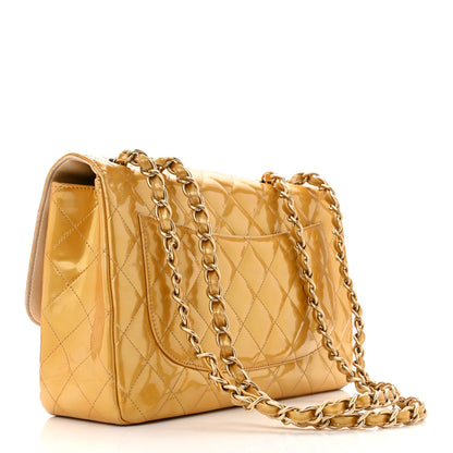 Chanel Patent Quilted Jumbo Single Flap Gold 3 of 12