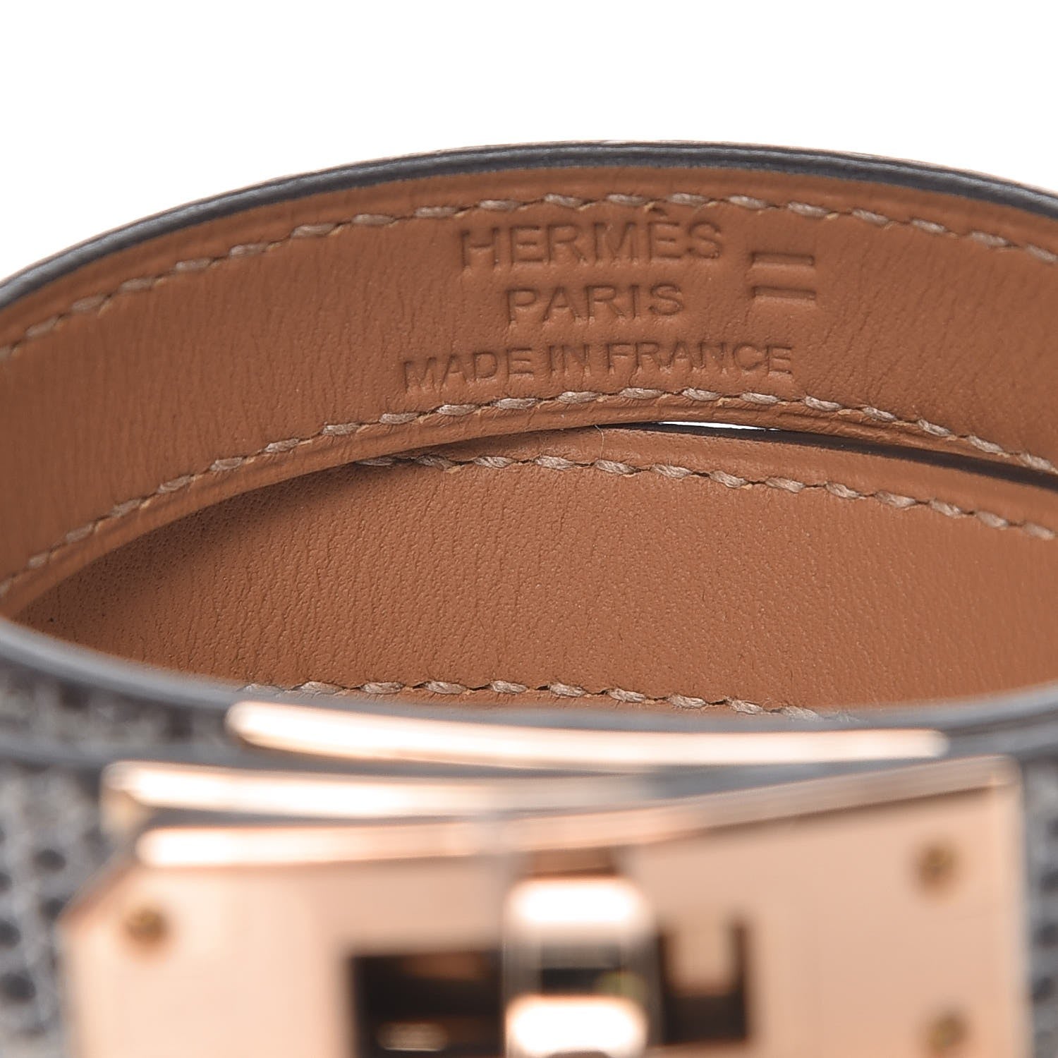 Hermes Lizard Kelly Double Tour Bracelet T2 Ombre 4 of 7