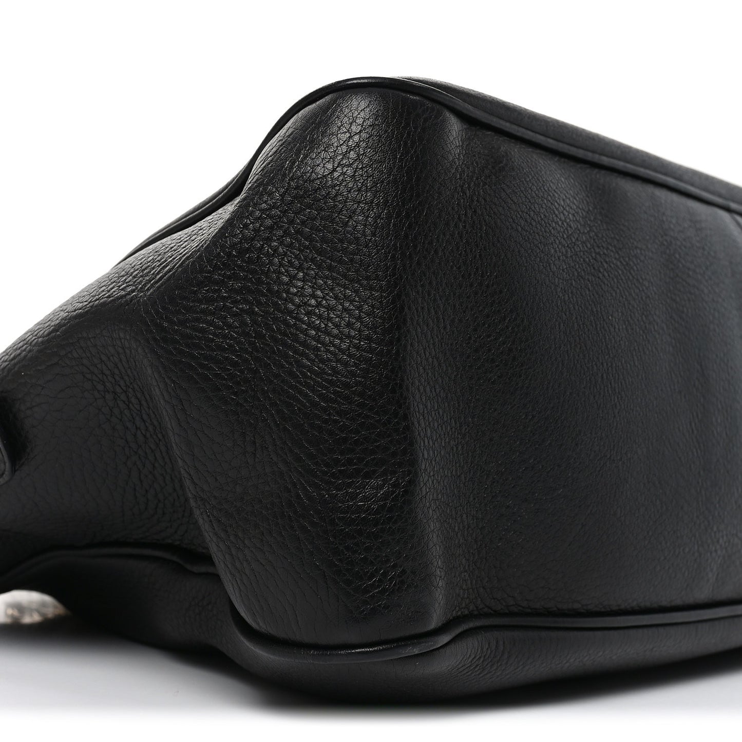 Pebbled Calfskin Medium Soho Bowler Black