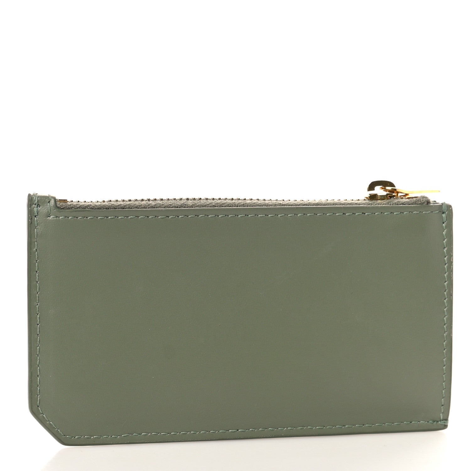 Saint Laurent Calfskin 5 Fragments Zip Pouch Card Holder Light Sage 3 of 9