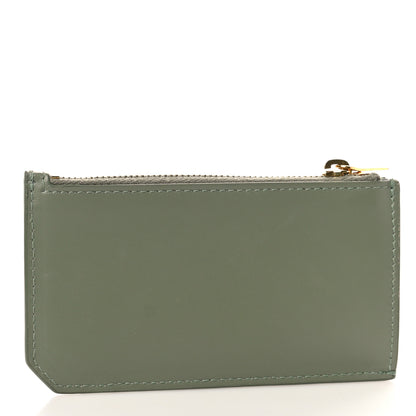 Saint Laurent Calfskin 5 Fragments Zip Pouch Card Holder Light Sage 3 of 9