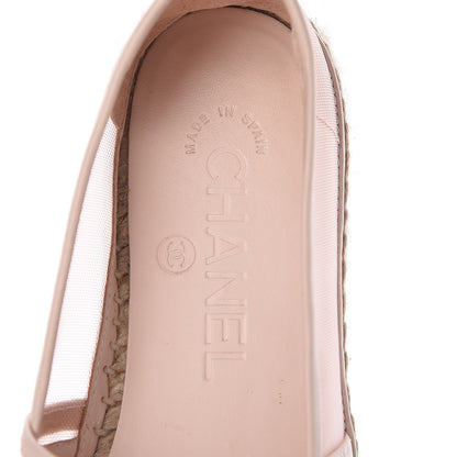 Chanel Mesh Grosgrain CC Espadrilles 35 Pink 8 of 9