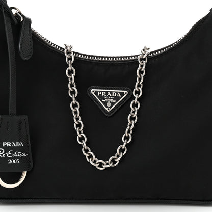 Prada Nylon Re-Edition 2005 Shoulder Bag Black 9 of 13