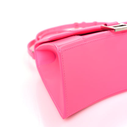 Balenciaga Shiny Box Calfskin Small Hourglass Top Handle Bag Hot Pink 8 of 9