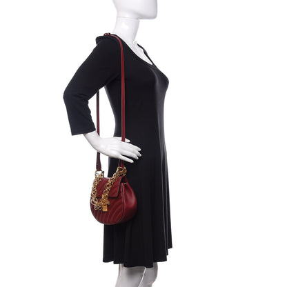 Chloe Calfskin Quilted Mini Drew Bijou Shoulder Bag Plum Purple 2 of 11