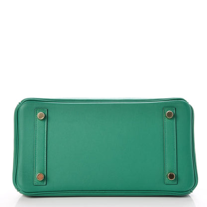 Hermes Swift Birkin 25 Vert Vertigo 6 of 31