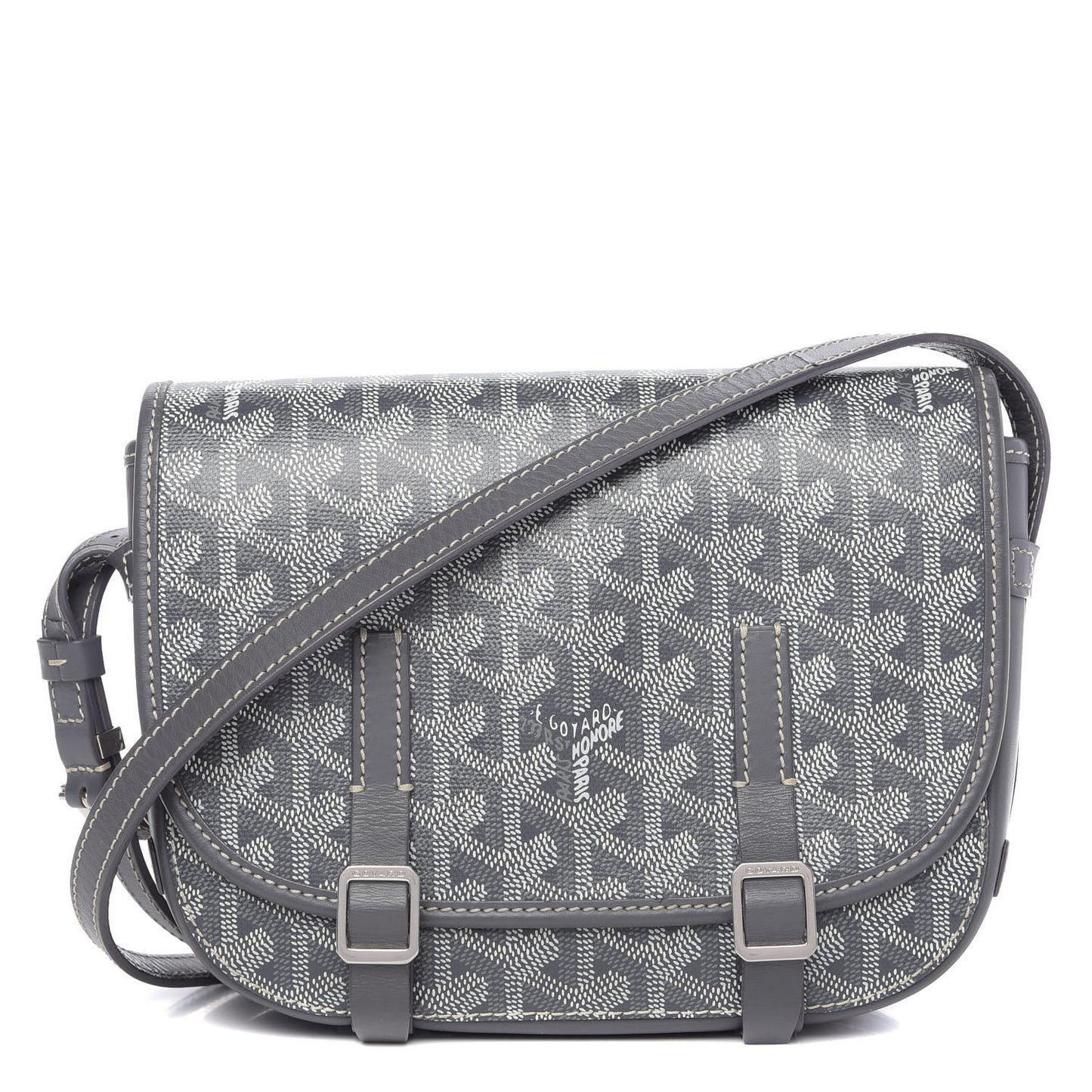 Goyardine Belvedere PM Messenger Bag Grey