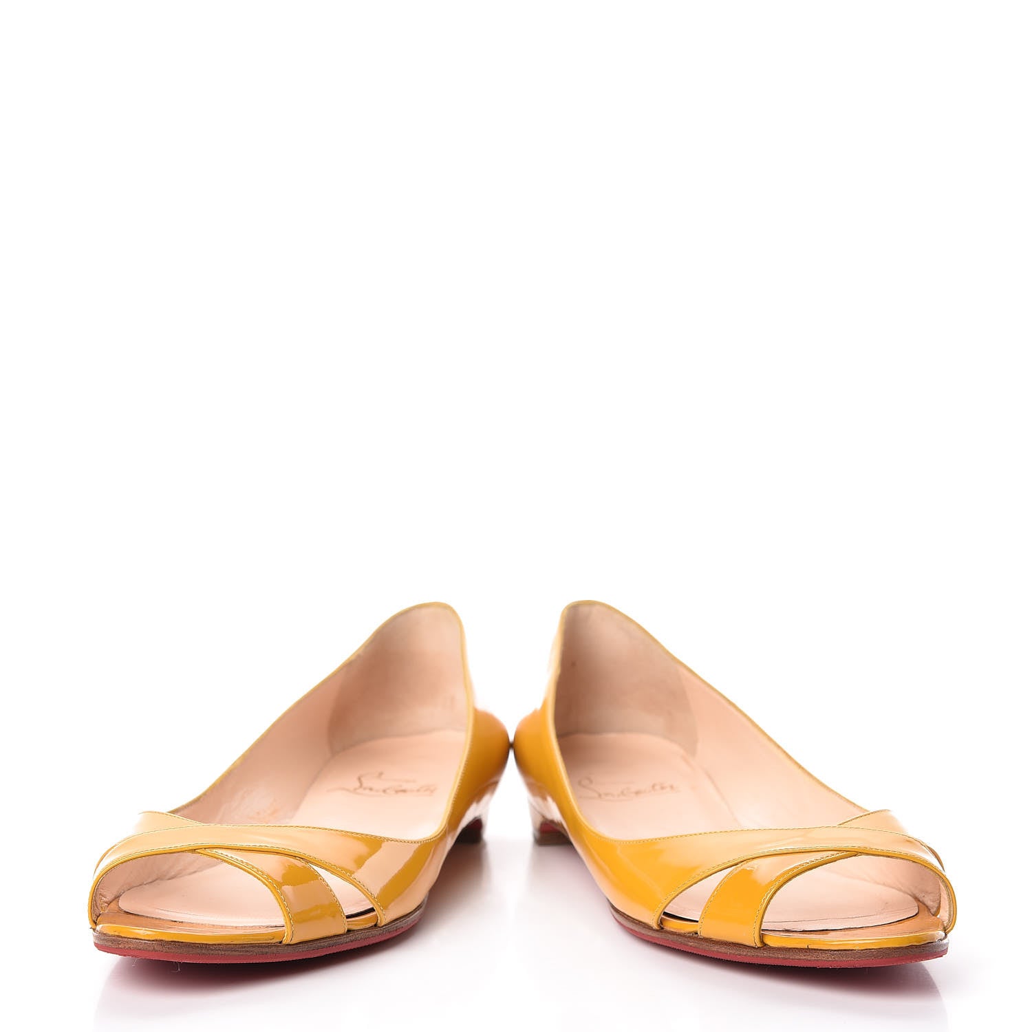 Christian Louboutin Patent Croisette Peep Toe Flats 36.5 6 of 17