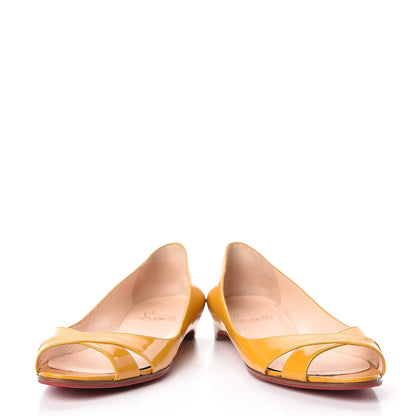 Christian Louboutin Patent Croisette Peep Toe Flats 36.5 6 of 17
