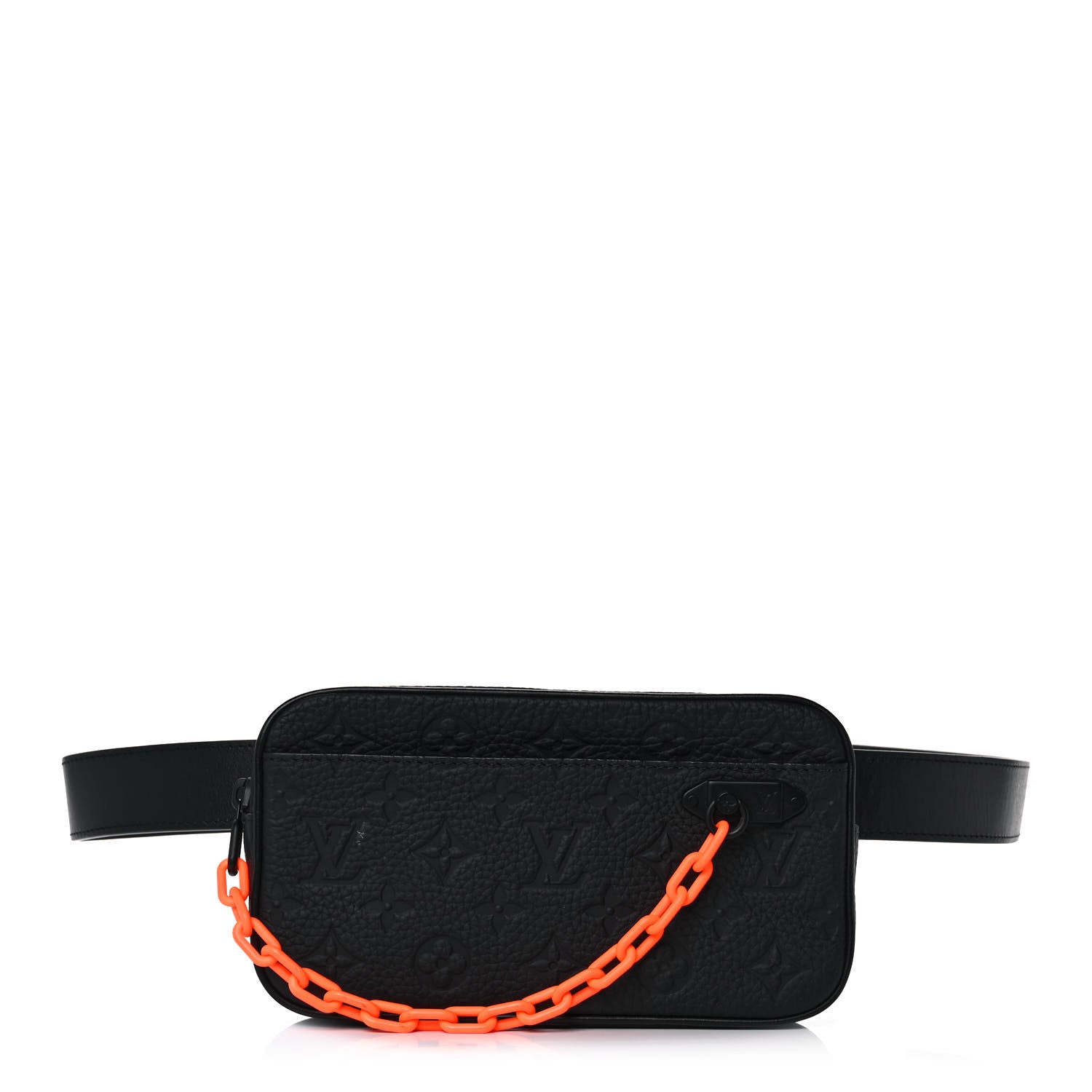Louis Vuitton Taurillon Monogram Uniformes Solar Ray Soft Pochette Volga Belt Bag Black 1 of 12