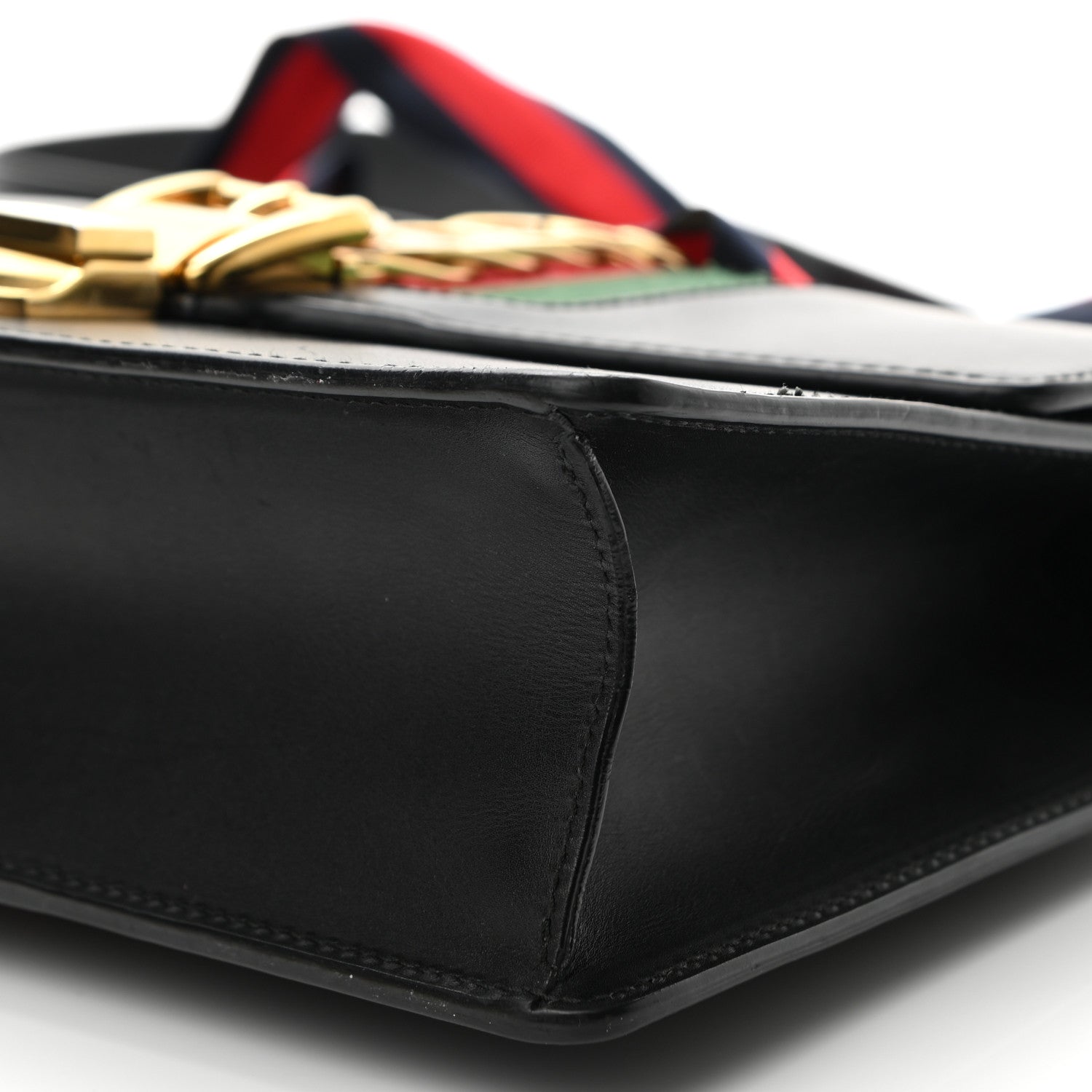 Gucci Calfskin Small Sylvie Shoulder Bag Black 10 of 18