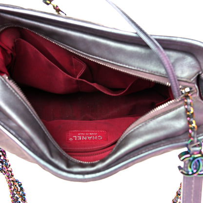 Chanel Iridescent Lambskin Calfskin Quilted Medium Gabrielle Hobo Light Purple 5 of 31