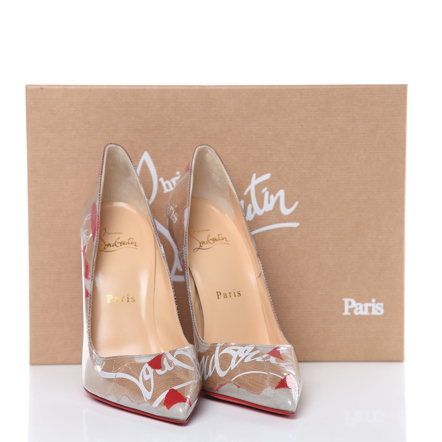Christian Louboutin PVC Loubi Print So Kate 120 Pumps 36.5 Kraft 8 of 8
