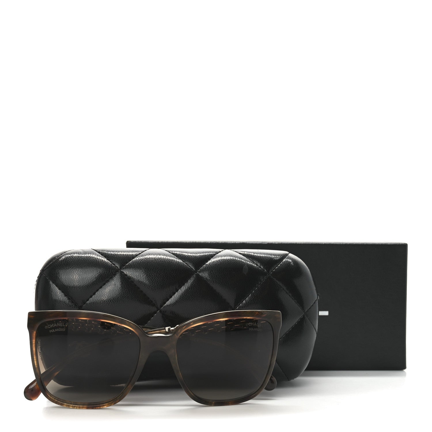Chanel Polarized Square Chain PSunglasses 5325 Tortoise 7 of 7