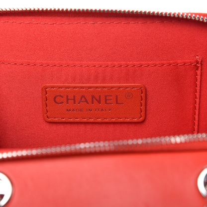 Chanel Lambskin Quilted Small Pocket Box Camera Case Red 8 of 9