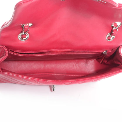 Chanel Lambskin Surpique Chevron Medium Flap Dark Pink 5 of 8