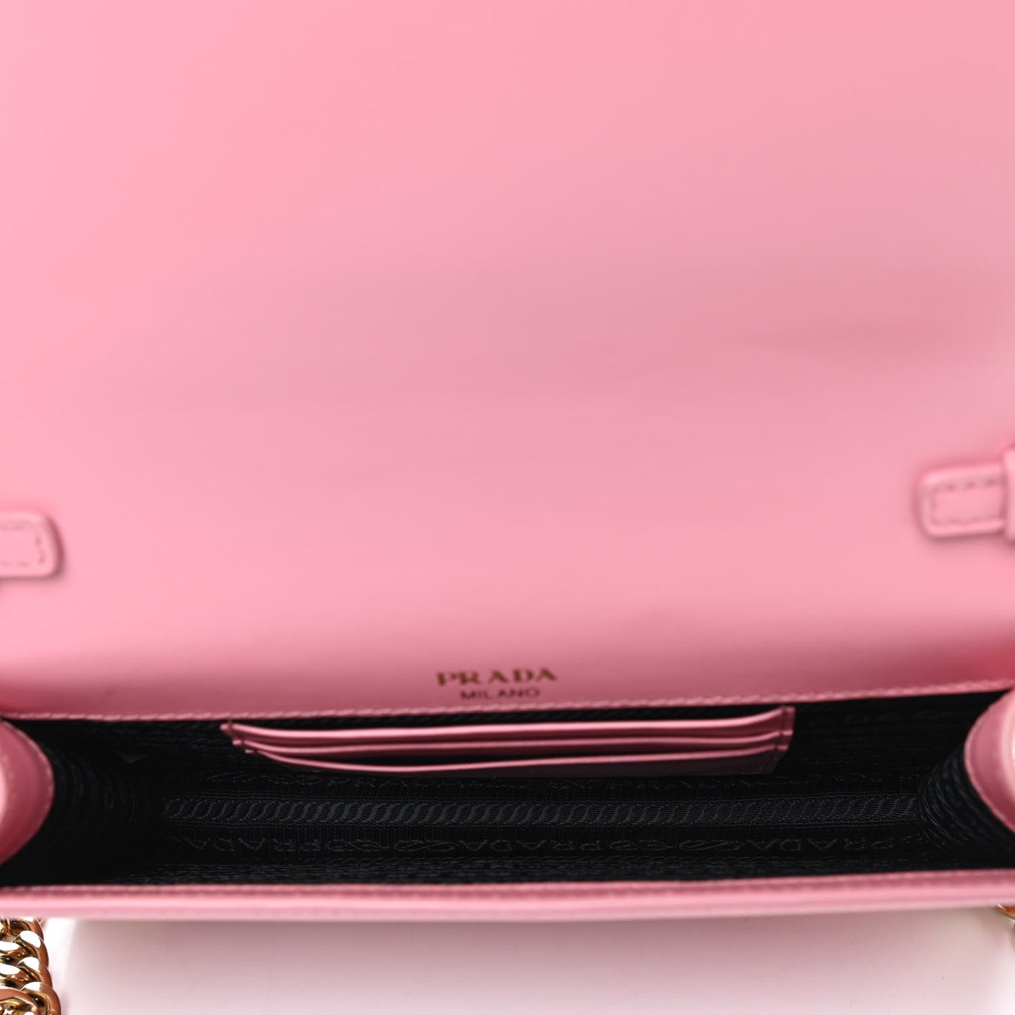 Saffiano Soft Calf Bandoliera Chain Crossbody Bag Petalo