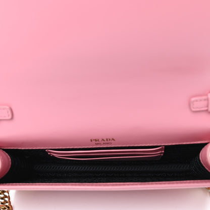 Prada Saffiano Soft Calf Bandoliera Chain Crossbody Bag Petalo 4 of 8