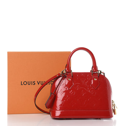 Louis Vuitton Vernis Alma BB Cherry 3 of 11