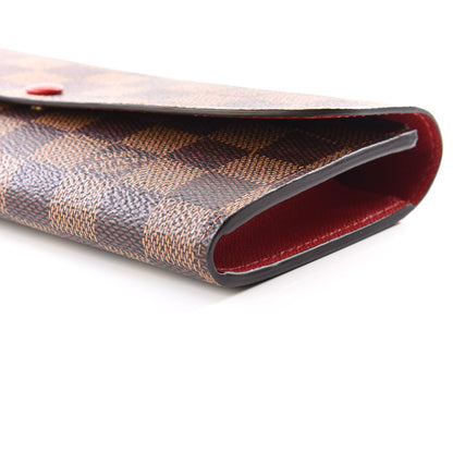 Louis Vuitton Damier Ebene Emilie Wallet Red 6 of 10