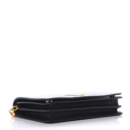 Prada Saffiano Lux Chain Wallet Black 4 of 8