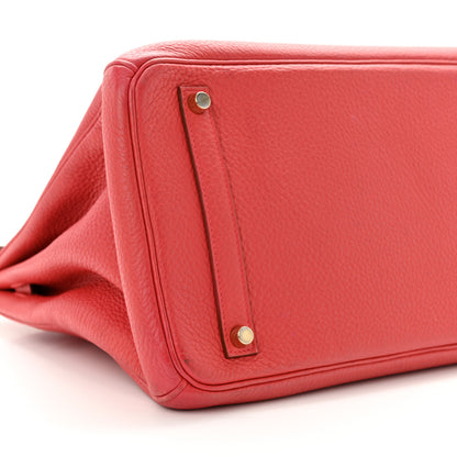 Hermes Taurillon Clemence Birkin 35 Bougainvillea 9 of 14