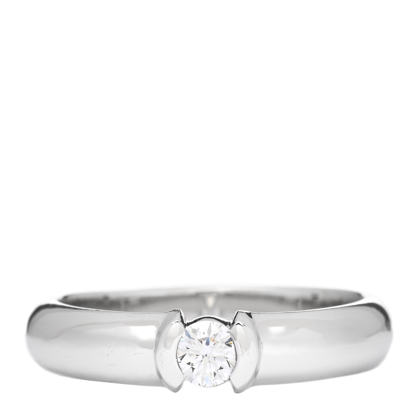 Platinum Diamond .20ct Etoile Solitaire Engagement Ring 55 7.25