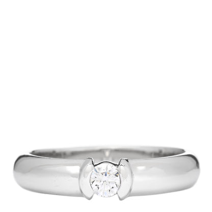 Tiffany Platinum Diamond .20ct Etoile Solitaire Engagement Ring 55 7.25 1 of 6