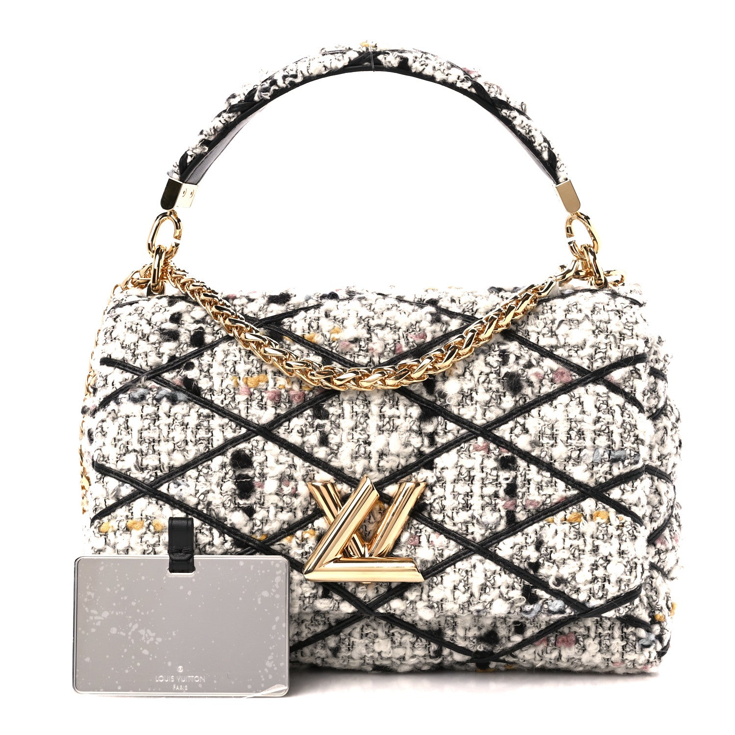 Louis Vuitton Tweed Malletage GO-14 MM Heathered Grey 4 of 12