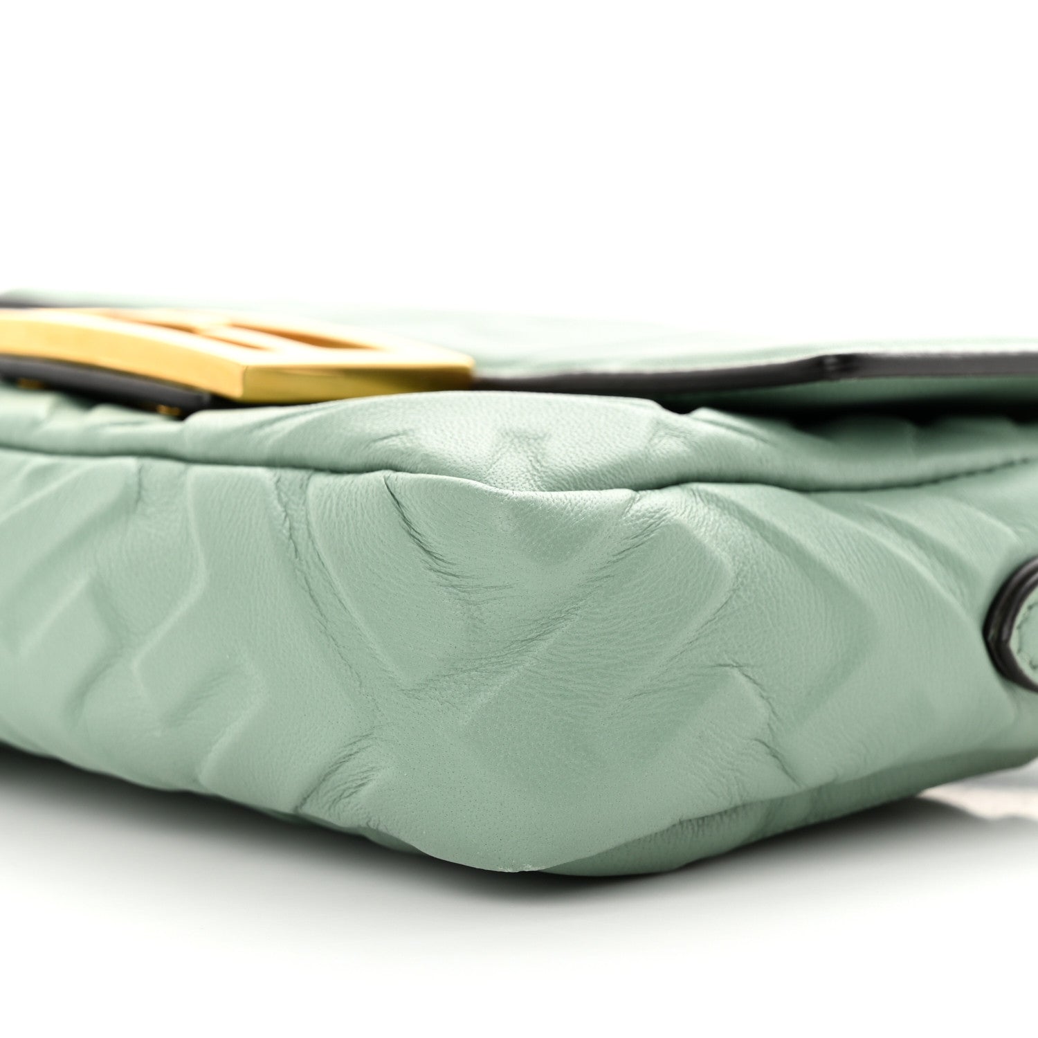 Fendi Nappa FF 1974 Embossed Mini Baguette Menta 10 of 16