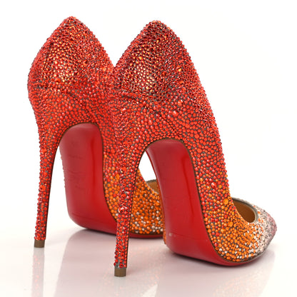 Christian Louboutin Suede Burma Strass Degrade So Kate Pumps 35 Red Multi 4 of 9