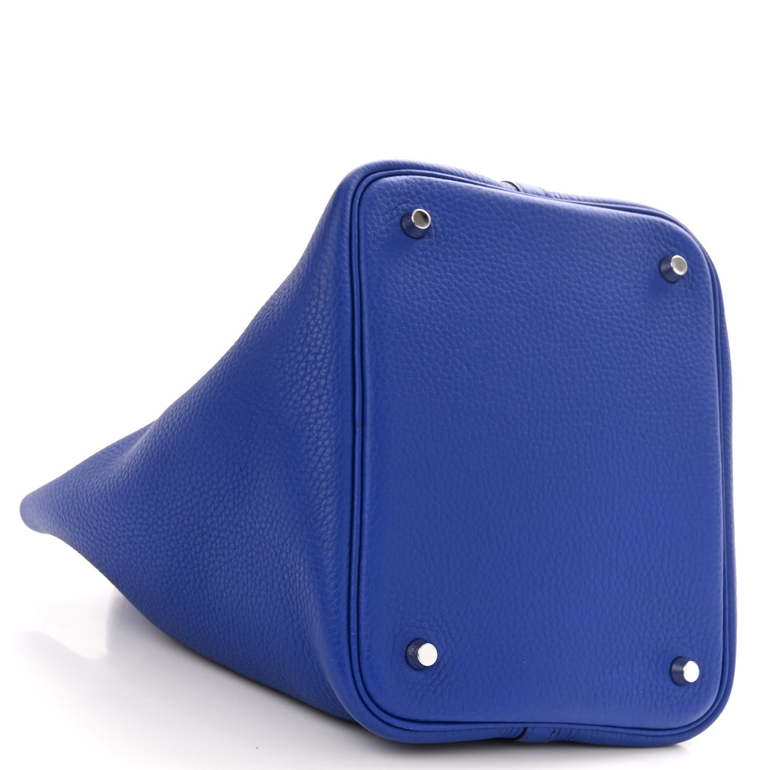 Hermes Taurillon Clemence Matte Alligator Picotin Lock Touch 22 MM Bleu Electrique 8 of 10
