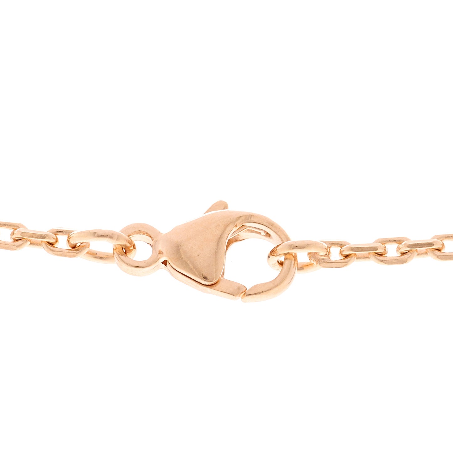 Lacquered Rose Gold Mini Pop H Pendant Necklace White