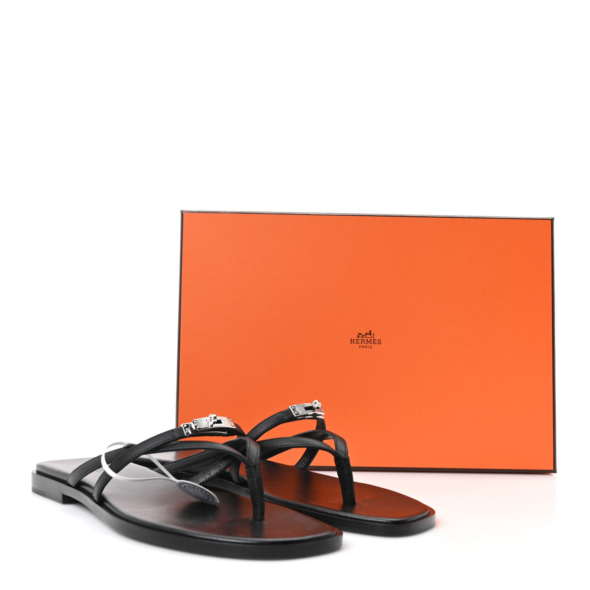 Hermes Calfskin Miss Sandals 39 Black 17 of 18