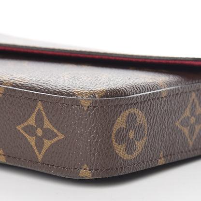 Louis Vuitton Monogram Pochette Felicie Chain Wallet Fuchsia 9 of 9